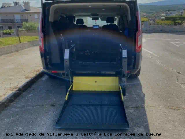 Taxi accesible de Los Corrales de Buelna a Villanueva y Geltrú